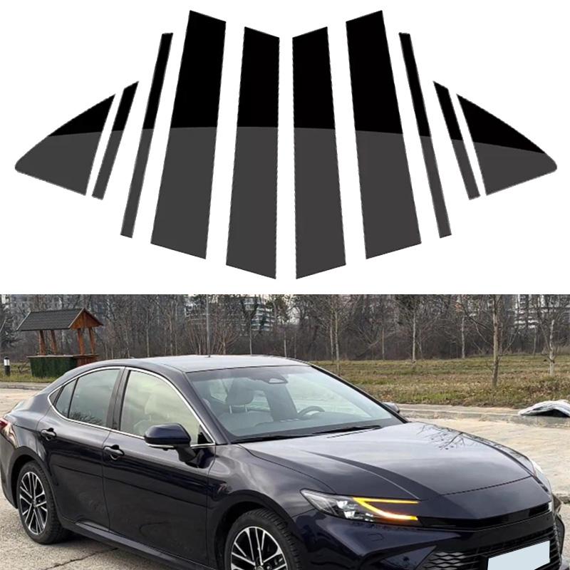 10pcs/set Car Door Window Column BC Pillar Post Cover Trim PC Material Sticker for Toyota Camry 9th Gen (XV80) 2025-2026