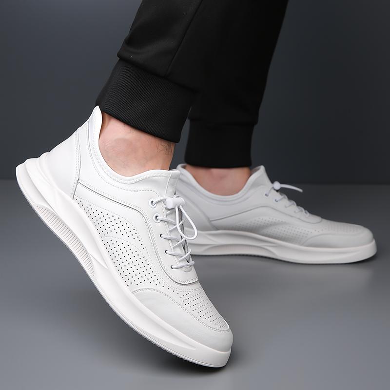 Удобная и комфортная мужская спортивная обувь Hollow, кожаная обувь для прогулок на открытом воздухе, роскошная мужская дышащая обувь в стиле минимализма