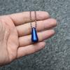 1Pc Mini Medicine Pill Box Pure Titanium Waterdrop Pendant Small Pill Bottle Portable Waterproof Tablet Container