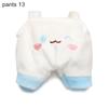 Animal Pattern Cotton Stuffed Dolls Knited Hat Mini Overalls Plush Suspender Pants Doll Clothes