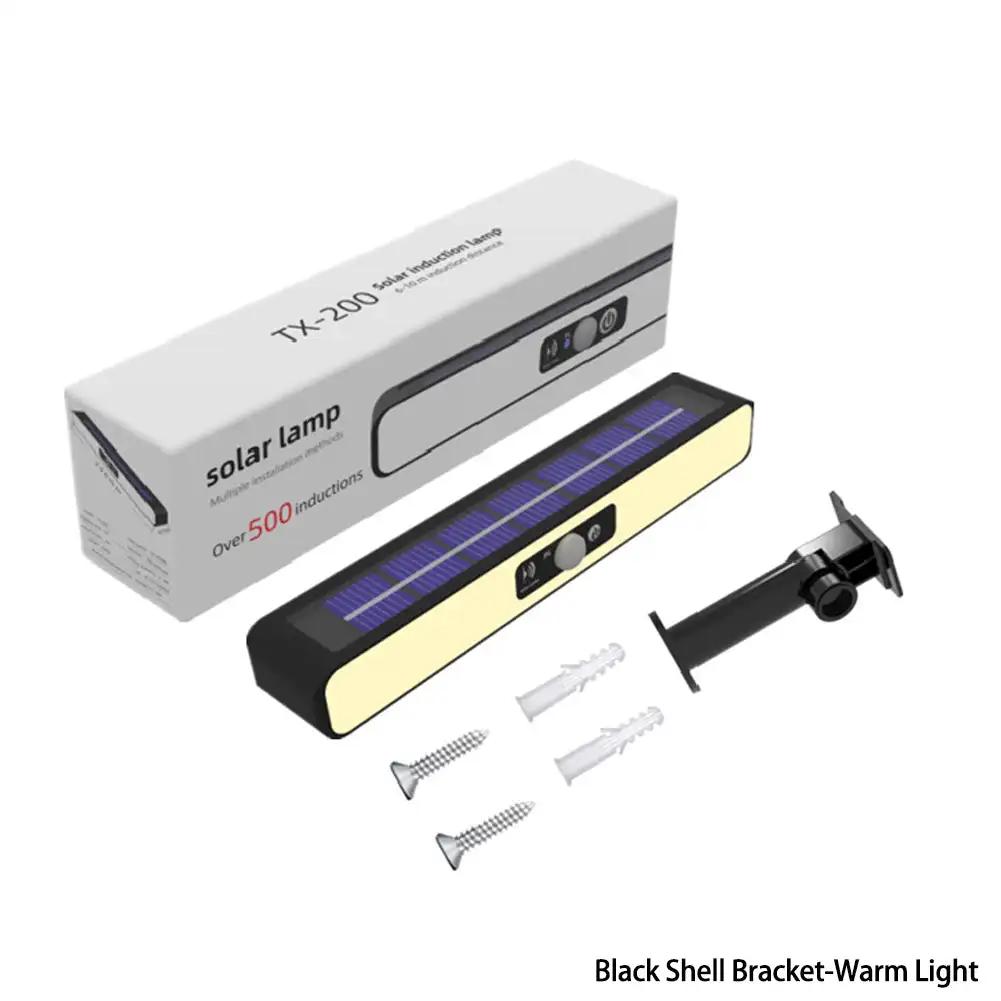 Solar Led Light Waterproof Motion Sensor Bright Easy-install Clip on Wall Lamp with Clamp Hanging Outdoor Yard Garden Lighting