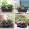 1Pc Plastic Flower Pot Balcony Square Flower Pot Flower Bonsai Bowl Nursery Pot Flower Pot Imitation Rectangle Nursery Basin