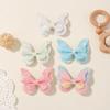 4Pcs Colorful Glitter Ribbons Glitter Hair Clip Double Butterfly Design Sequins Hair Clip  For Girls