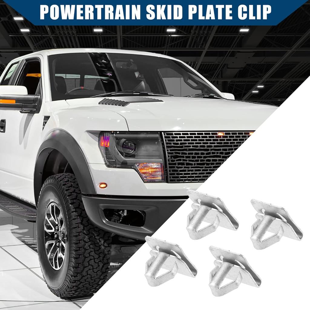 W715288-S439 / Front/Powertrain Skid Plate Clip for Ford F-150 2011- / Transmission Skid Plate Fastener/Surface Coating Treatment/Metal / 4Pcs