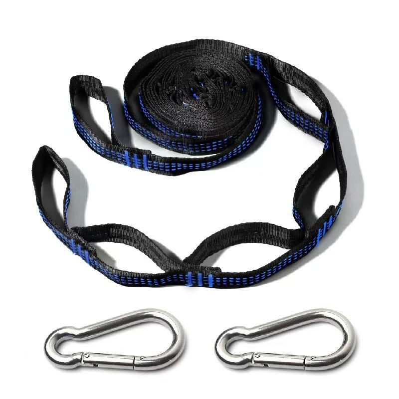 Heavy Duty Hammock Tree Straps With Double Loops Adjustable Webbing Camping Outdoor Relaxation