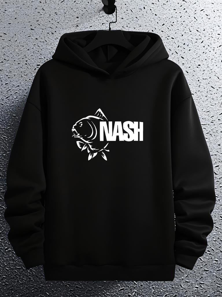 Casual Fish Graphic hoodie - 100% Polyester Knit