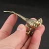 Antique Bronze Crafts Collection Making Old Solid Brass Long Tailed Pheasant Copper Ornaments Desks Tea Pets Brass Decorations