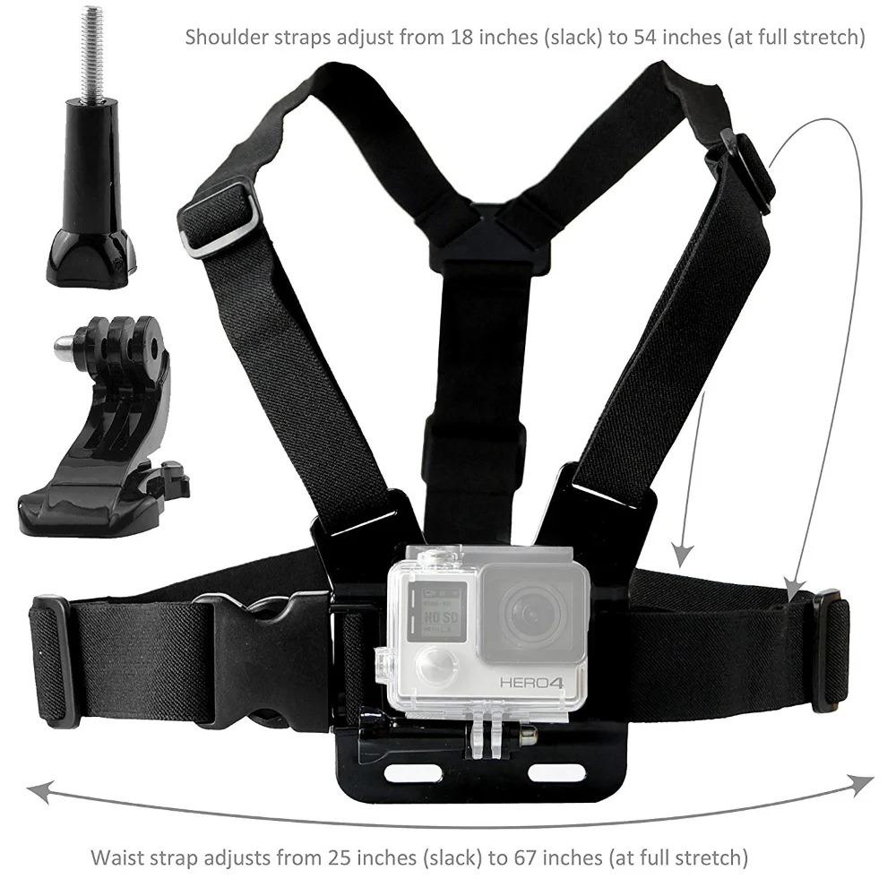 Gopro Chest Mount Harness For Hero 12 11 10 9 8 7, Xiaomi Yi 4k, Insta360 - Adjustable Strap For Sports & Outdoor Activities