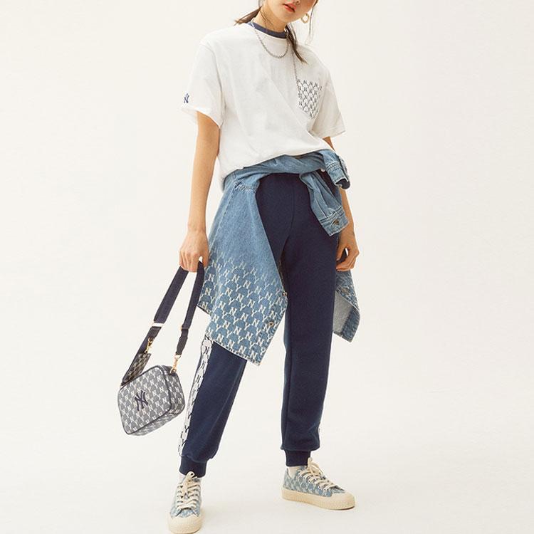 New MLB Old Flower T Shirts Unisex White 31TSM3131-50W