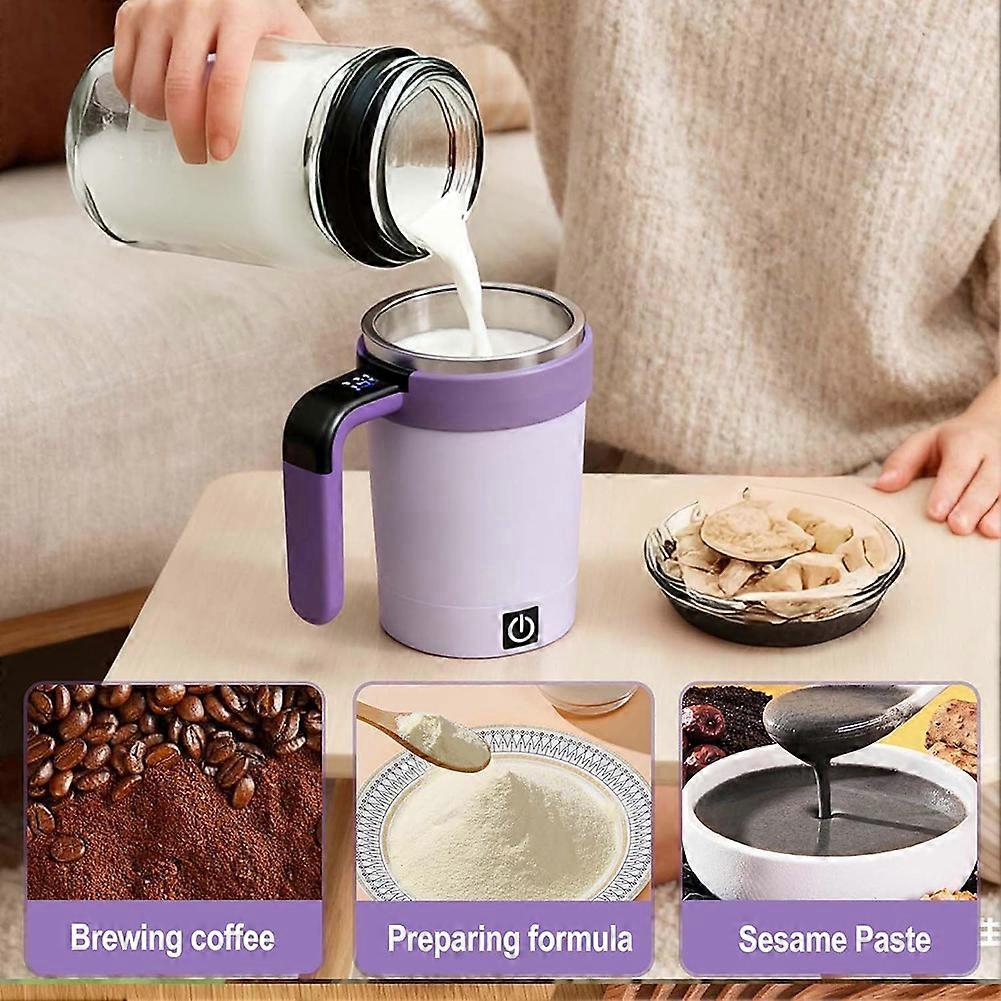 Smart Magnetic Stirring Mug, Electric Automatic Self-Stirring Coffee Mug, Rechargeable Self Mixing Cup for Coffee Tea Milk