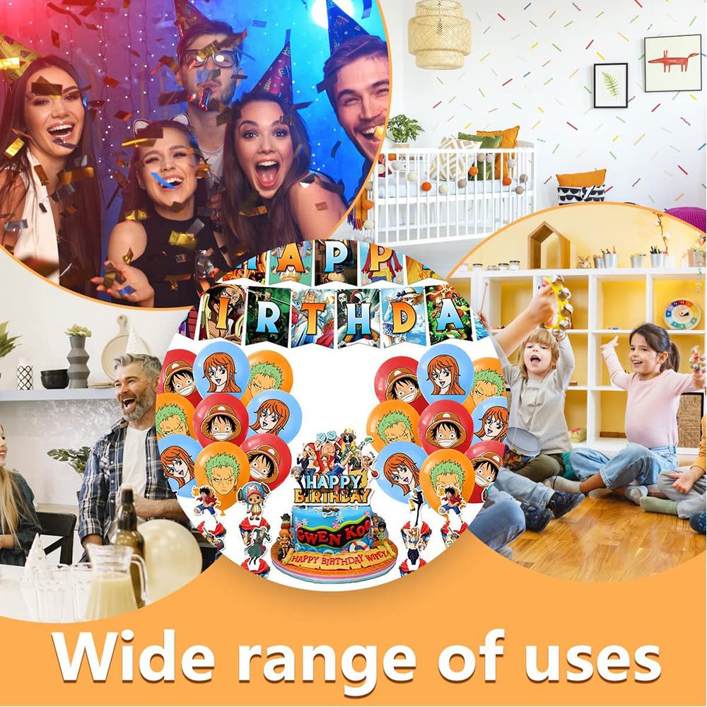 33 шт. цельное украшение на день рождения, аниме, тематические украшения для вечеринок для подростков