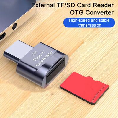 Otg Card Reader Высокоскоростной считыватель Type-C к адаптеру Smart Sd Стабильные карты памяти Аксессуары для телефонов