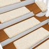 VidaXL Stair Carpet 15 Pieces 65 X 21 X 4 Cm White Rectangular Edge 134581