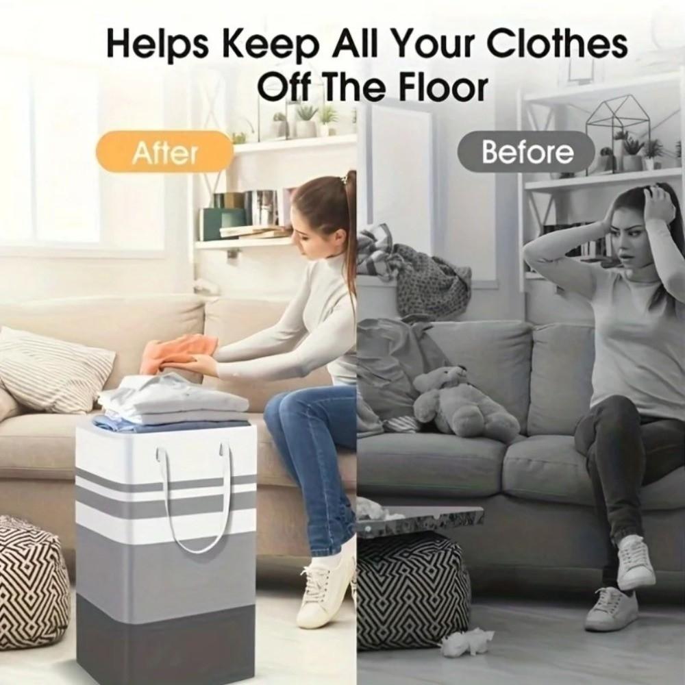 Foldable Waterproof Laundry Basket Simple Style Large Capacity Basket Laundry Basket Household Use