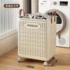 Foldable Laundry Hamper With Wheels Storage Basket Bathroom Bedroom Room Organizing