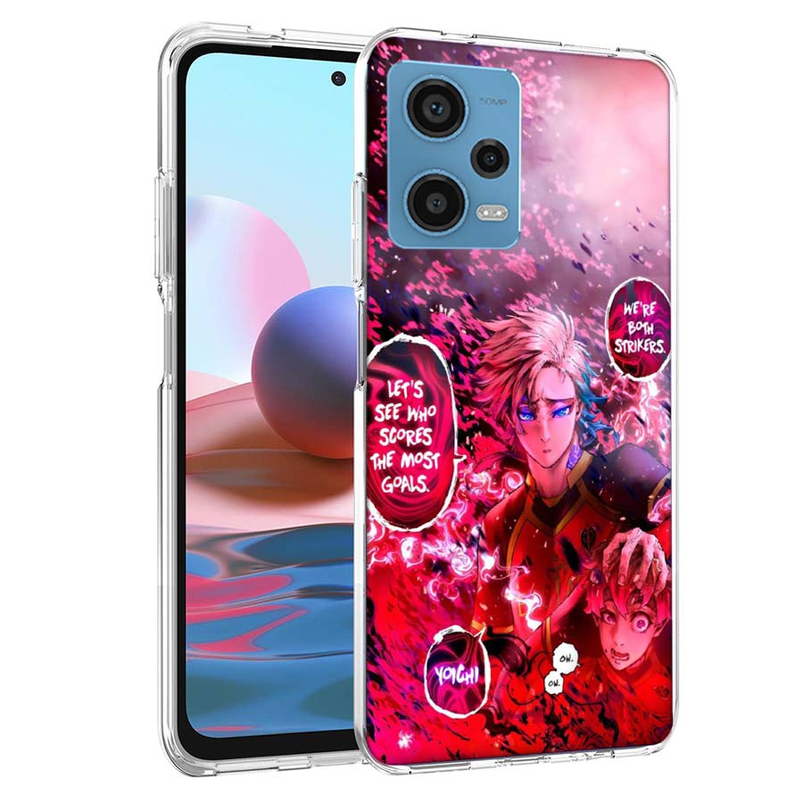 Чехол для телефона Аниме Blue Lock Для Redmi Note 13 12 14 15 Pro Plus 13R 11 11T 11E 11S 10 Pro 10S 9 9S Прозрачный ТПУ Чехол Capa