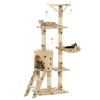 VidaXL Cat Tree with Sisal Scratching Post 138cm Beige Paw Print