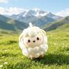 Plastic Cartoon Lamb Bag Charm 3D Printed Fidget Button Toy Clicker Key Chain  For Office Desk