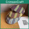 Vintage Japanese Striped Duckbill Cap With Sun Protection For Summer Casual Use
