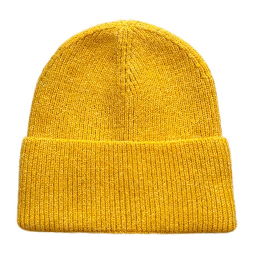 Шапка зимняя однотонная легкая вязаная шапка женская теплая шерстяная шапка из дынной кожуры шляпа помещика мужская оптовая продажа