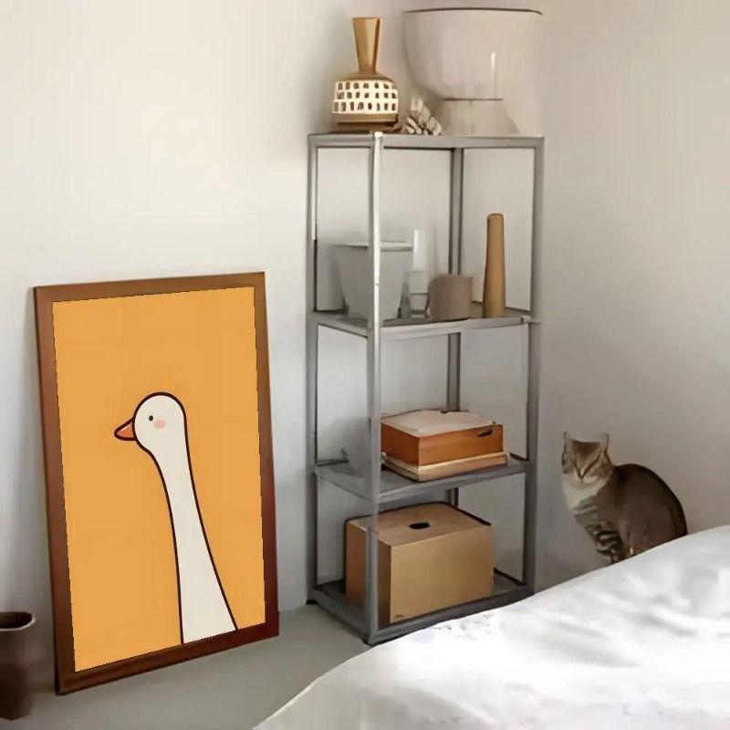 Cute Duck Tin Painting for Home Interior Decor