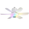 2025 Simple Modern LED Ceiling Fan Light with AC Motor ABS Material Lamp Body  for Bedroom Restaurant & Bathroom Use