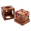 Casse-tête en bois - Engelhart - Dé enfermé - 9 pièces - Niveau difficile - 6,9 x 6,9 x 6,3 cm