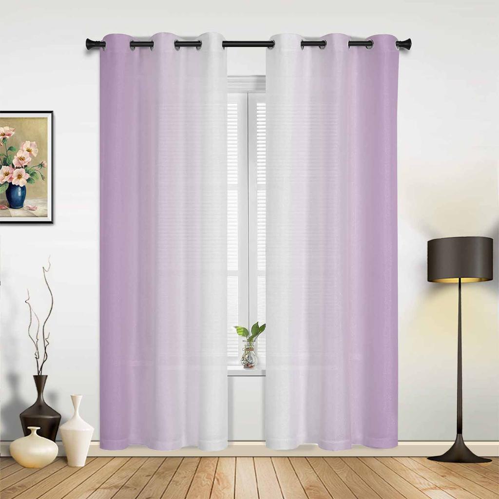 Розовые белые градиентные шторы для спальни, гостиной, шторы для кухни, детской комнаты, занавески для окна, современный домашний декор