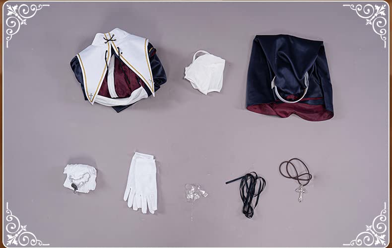 Charlotte Nun Sister Sexy Figure Clothes Emotional Photography Cosplay Costume M [Princess Clothes]