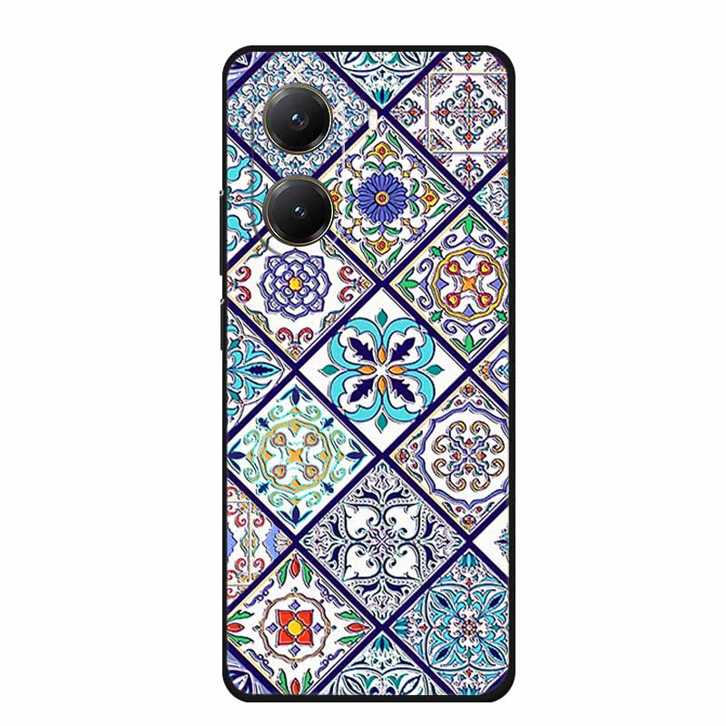 Чехол для Xiaomi POCO X7 Pro X7Pro 3D Рельефный Цветочный Черный Силиконовый Мягкий Задний Чехол-Крышка Для Redmi Turbo 4 Чехол Turbo4 Сумка