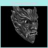 Han Tianwang Traditional Resin Mask With Gothic Skeleton Design For Cosplay And Holiday Celebrations