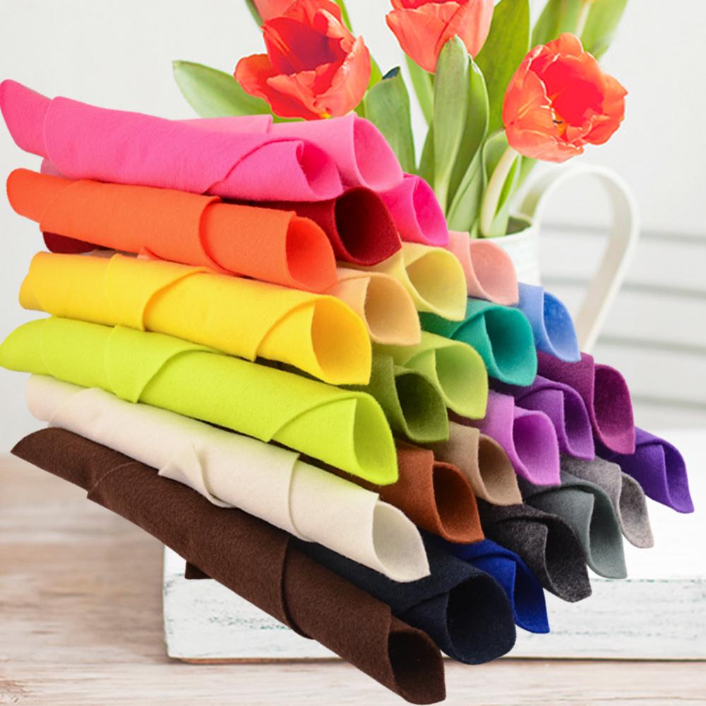 45 цветов нетканого материала толщиной 1,0 мм 30*30 см супер мягкий войлочный материал для шитья своими руками, аксессуары для кукол материал пэчворк