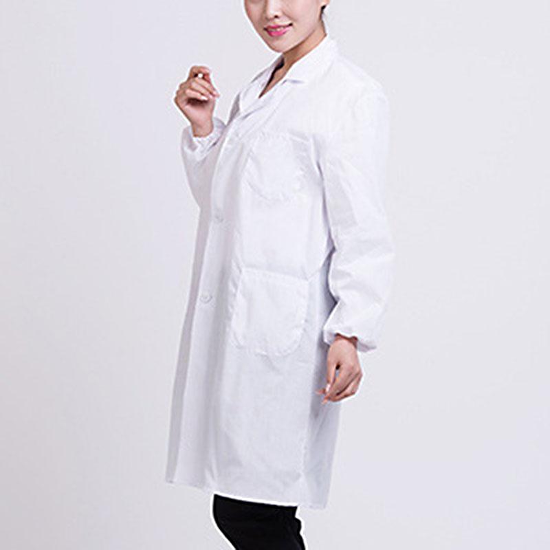 Men/Women Long Sleeve Medical Nurse Doctor White Coat Cosplay Costume Hospital Uniform Lab Coat Work Clothing Adults