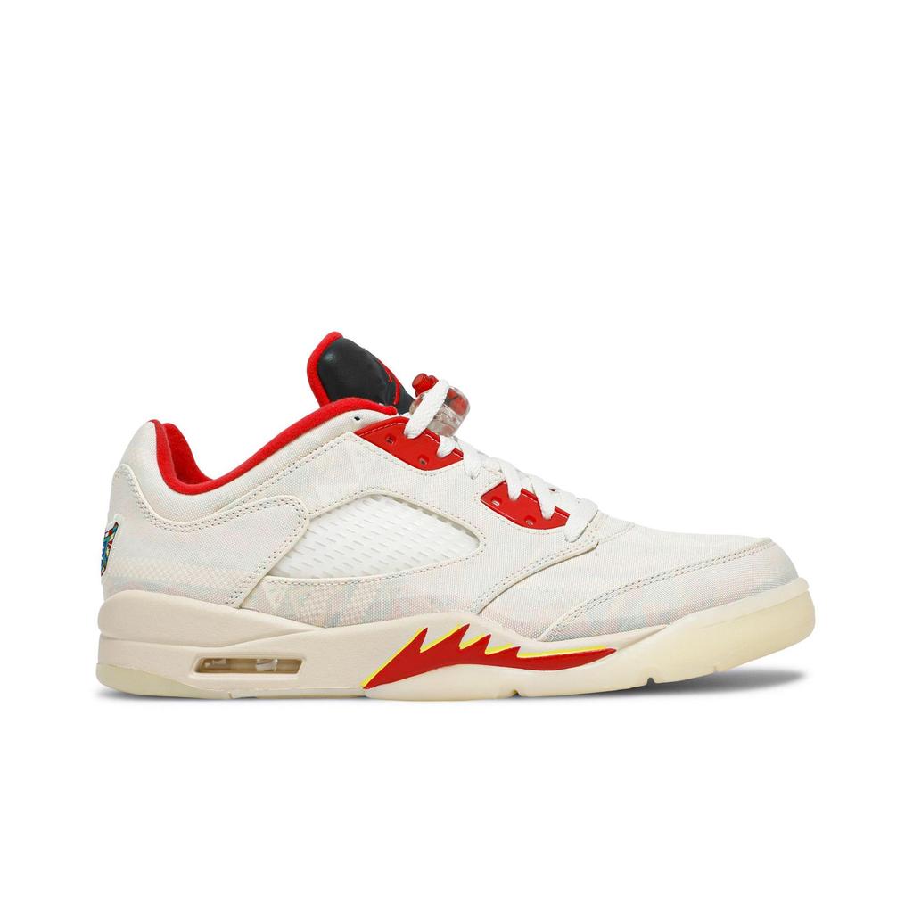 Air Jordan 5 Retro Low 'Chinese New Year' 2021 (Unisex) Sail / Chile Red / Opti Yellow / Pearl White Vintage Basketball Shoes DD2240 100