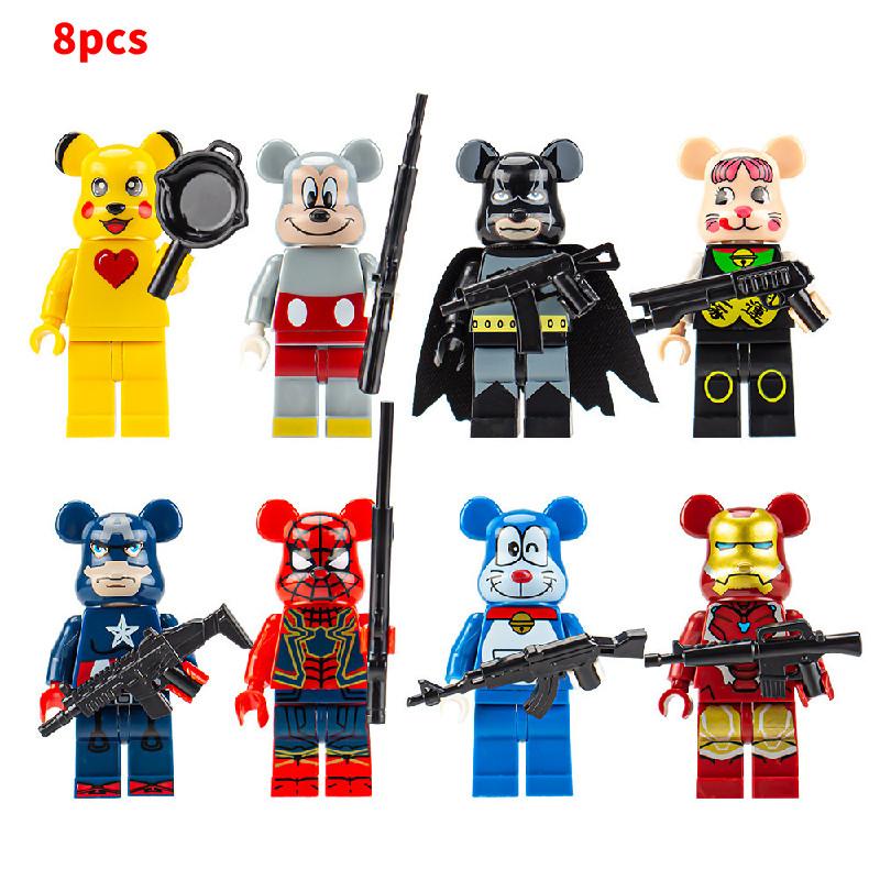 Набор мини-фигурок Городской профессиональный инженер и пожарный, строительные блоки для детей