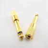 10 шт. 6,35 мм 1/4" моно штекер на 3,5 мм 1/8" гнездо разъем аудио динамик моно терминал штекер адаптер для наушников позолоченный 6,5 мм