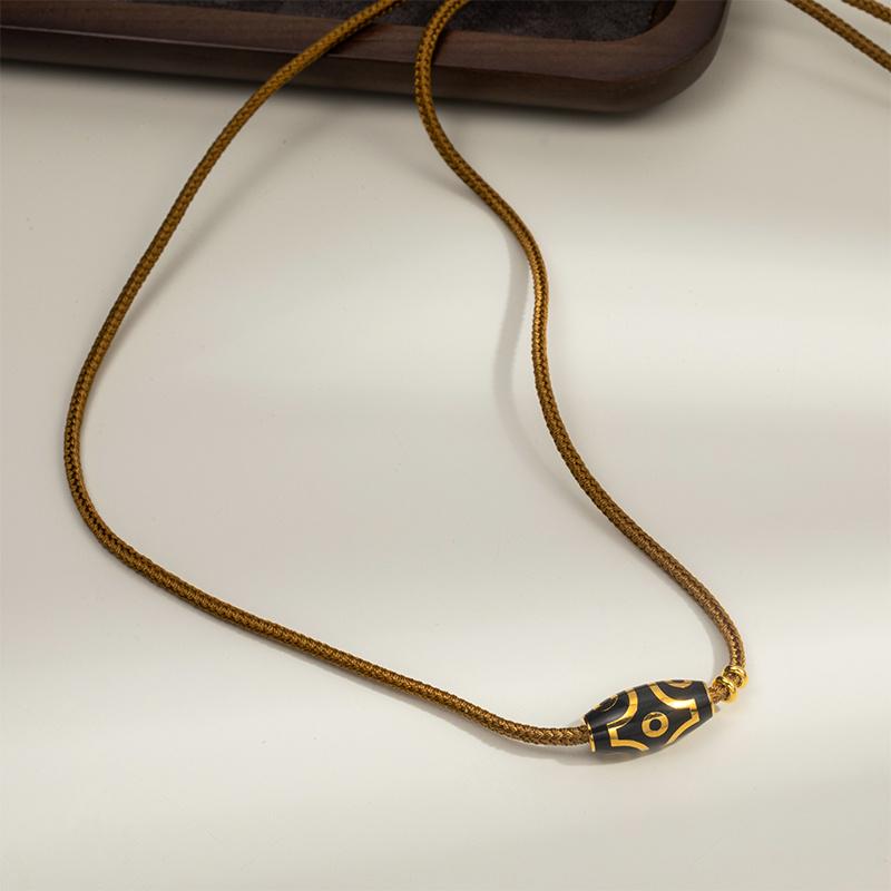 Элегантное ожерелье Дзи с девятью глазами - Регулируемая роскошная цепочка-свитер для женщин