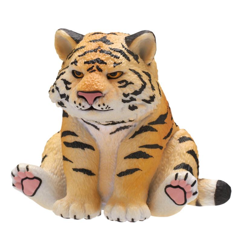 Genuine Gacha Figure Small Scale Model Round Rolling Animal 03 Giraffe Tiger Sloth Red Panda Action Figure Model Toys