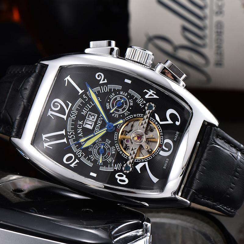 Мужские механические повседневные часы с маховиком и спиральной короной, одной складной застежкой и указателем