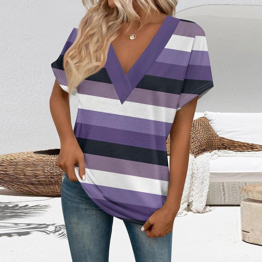T Shirts Short Sleeve V Neck Tees Womens Fashion Tops Trendy Lightweight Soft Casual Summer Outfits