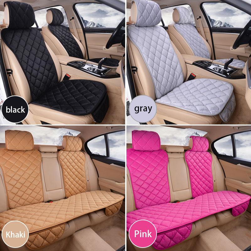 SEAMETAL hiver housse de siège de voiture doux chaud coussin de siège de voiture universel en peluche intérieur protecteur tapis Auto sièges