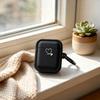 Tide brand plush paint black double ring shell two-color love earphone case 1st generation dark gray niche retro