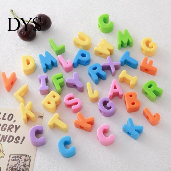 Брелок Буквы из Бусин 10 шт. DIY Акриловые Пузырчатые Бусины-Буквы, Разноцветные Большие для Легких Украшений, Поделок, Разделитель, Шарм-Подвеска, Ручная Работа