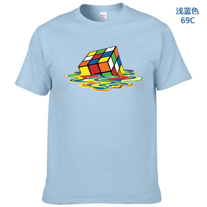 Летняя хлопковая футболка с принтом кубика Рубика, забавная хипстерская графическая футболка, топ унисекс для мужчин с коротким рукавом, классные футболки