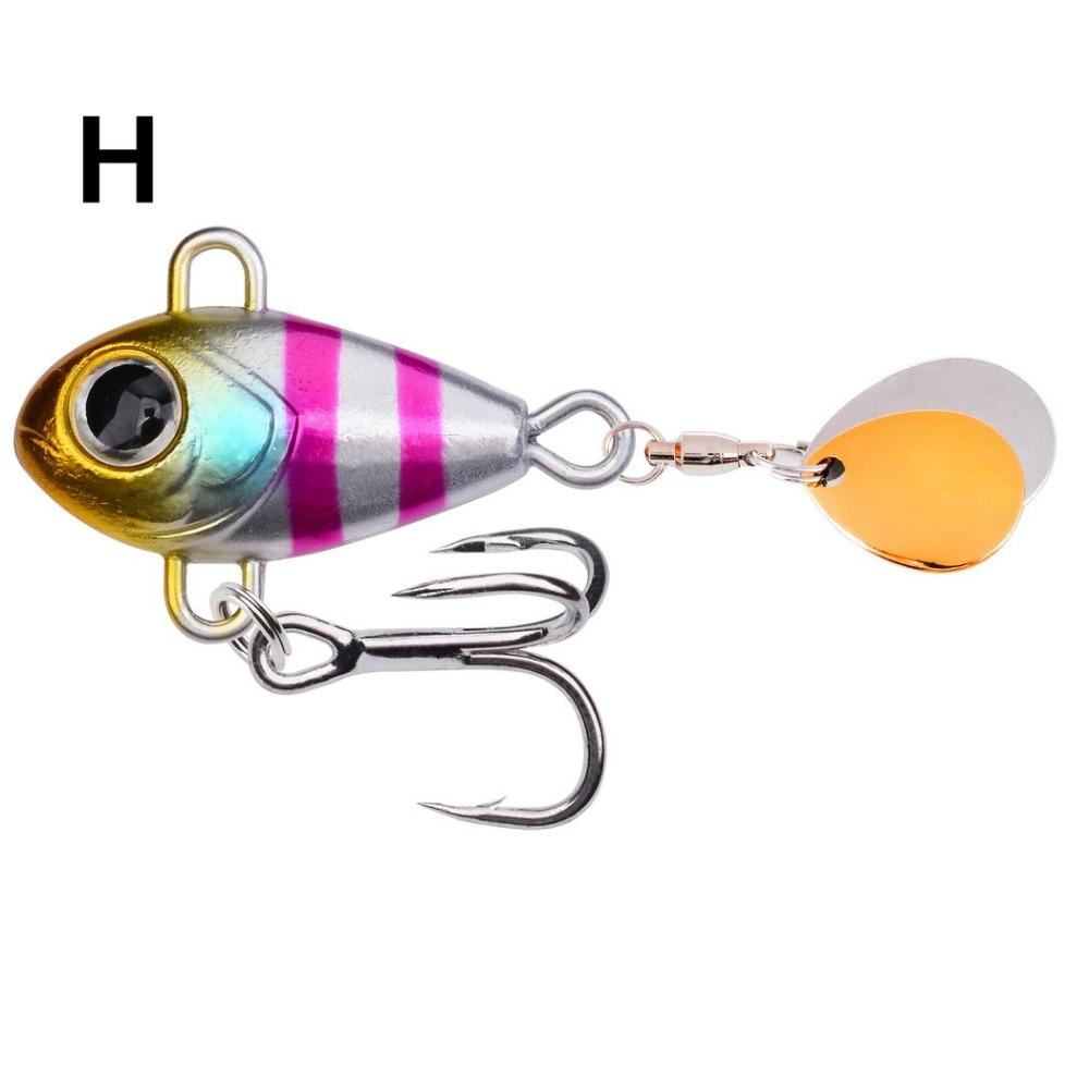 2 шт. Колеблющиеся блесны с вибрацией VIB Вращающийся хвост Ложка Рыболовная приманка Подледная рыбалка