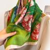 Luxury Brand 70cm Silk Scarf Headband Oil Painting Imitation Silk Hair Square Scarf Female Fashion Style Foreign Style Scarves