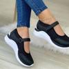 Round Head Knitted Women's Thick Sole Single Shoes Women's Large Casual Women's Shoes Sneakers Women
