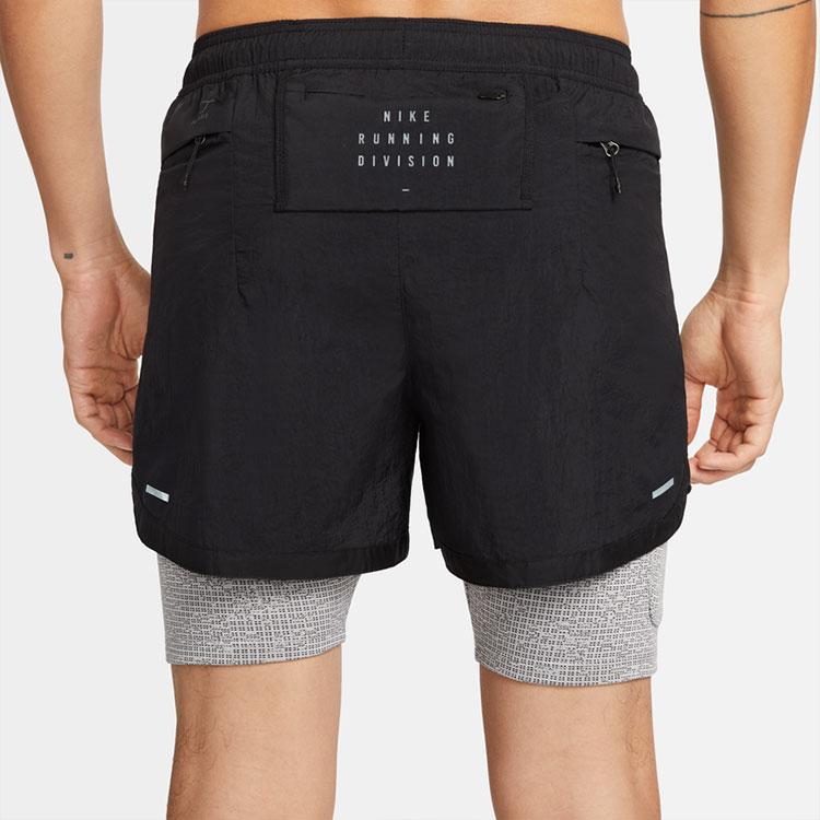 Nike Водоотталкивающие дышащие шорты с принтом и светоотражающим логотипом, мужские брюки, черные DM4633-010