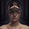 Ornate Geometric Masquerade Mask with Rhinestones Sparkling Rhinestone Fringe