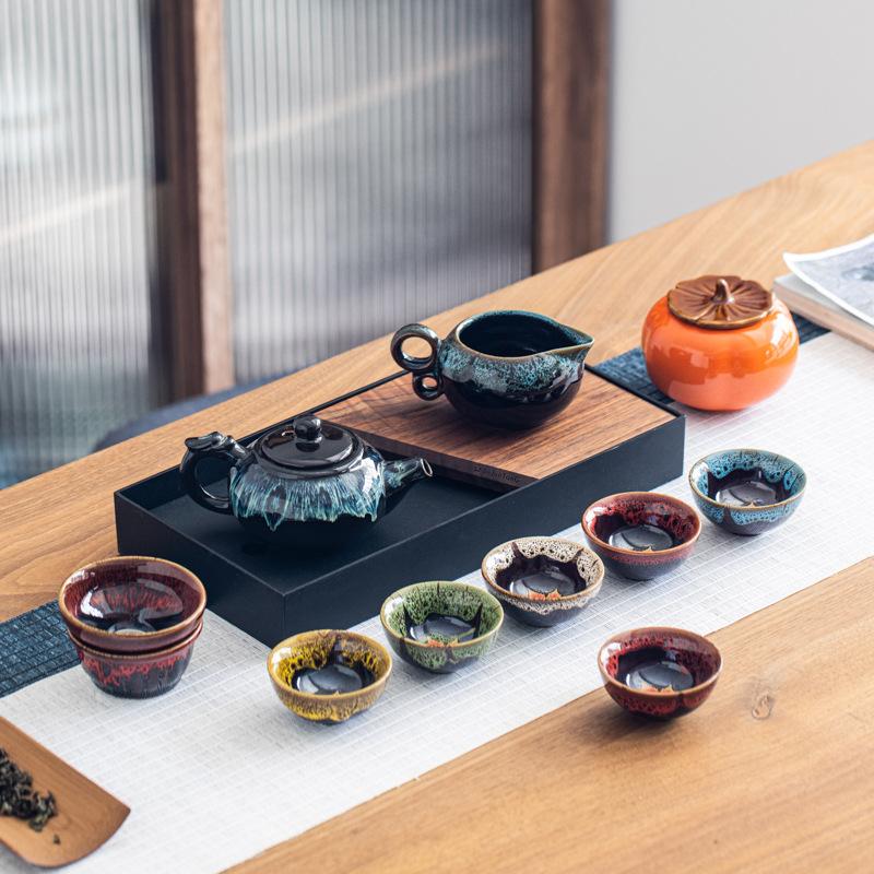 Ceramic creative high-appearance kiln-transformed tea set gift box for business high-end gifts